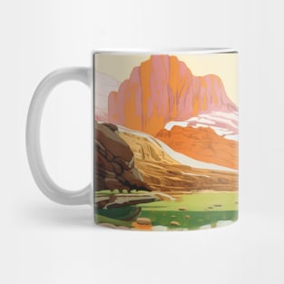 Pink Western Landscape Mountains Boho Mug